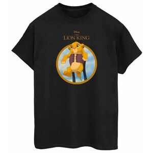 The Lion King Mens Show Simba Cotton T-Shirt / Black